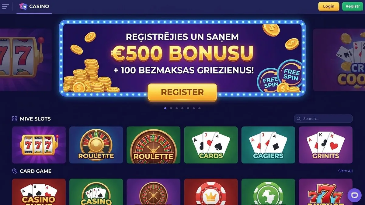 Reģistrācija ar bonusu